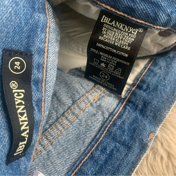 Blank NYC Hollyweird High-Rise Distressed Jean Shorts - Picture 7 of 12